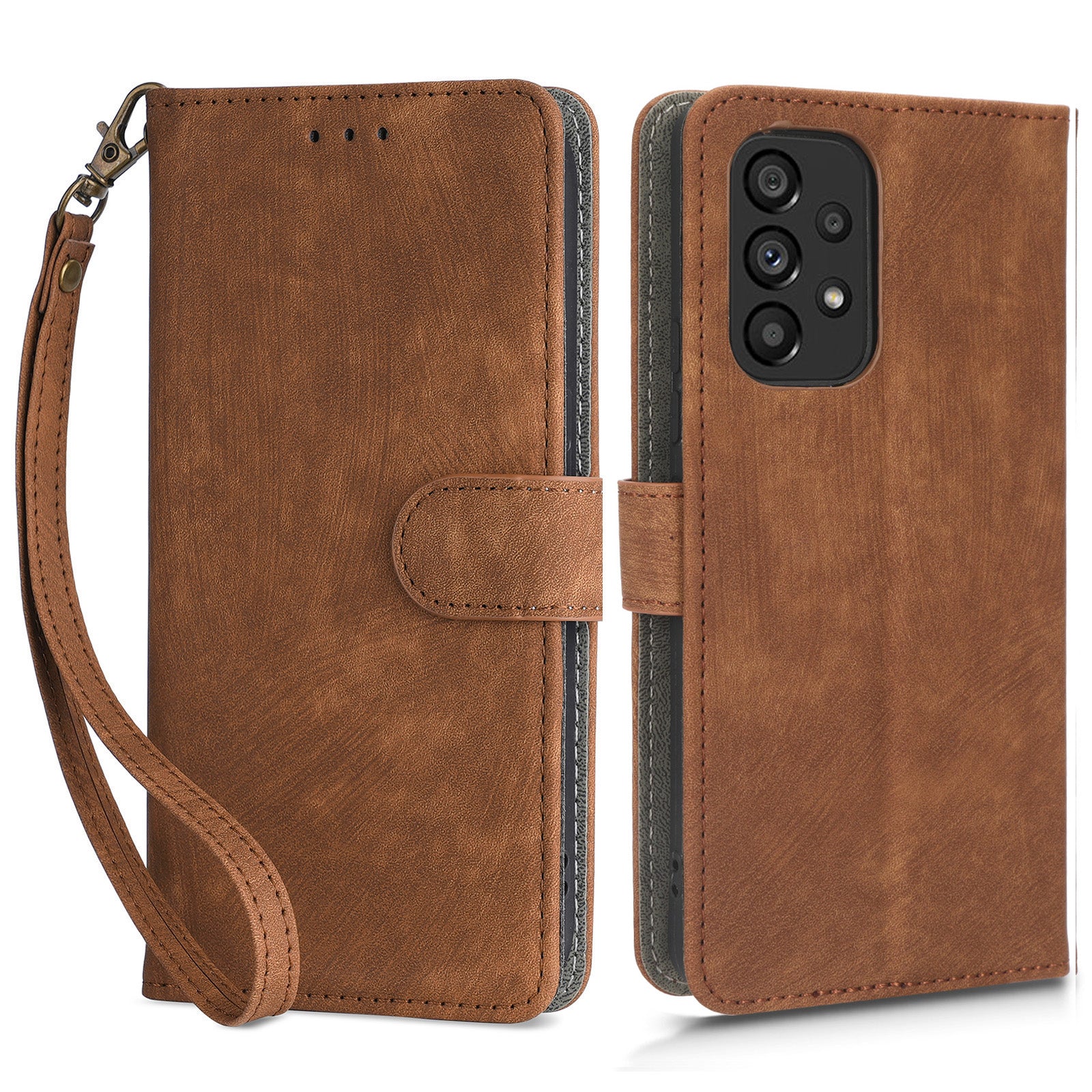 For Samsung Galaxy A73 5G RFID Blocking Leather Anti-drop Phone Case Flip Stand Wallet Cover with Hand Strap For Samsung Galaxy A73 5G RFID Blocking Leather Anti-drop Phone Case Flip Stand Wallet Cover with Hand Strap